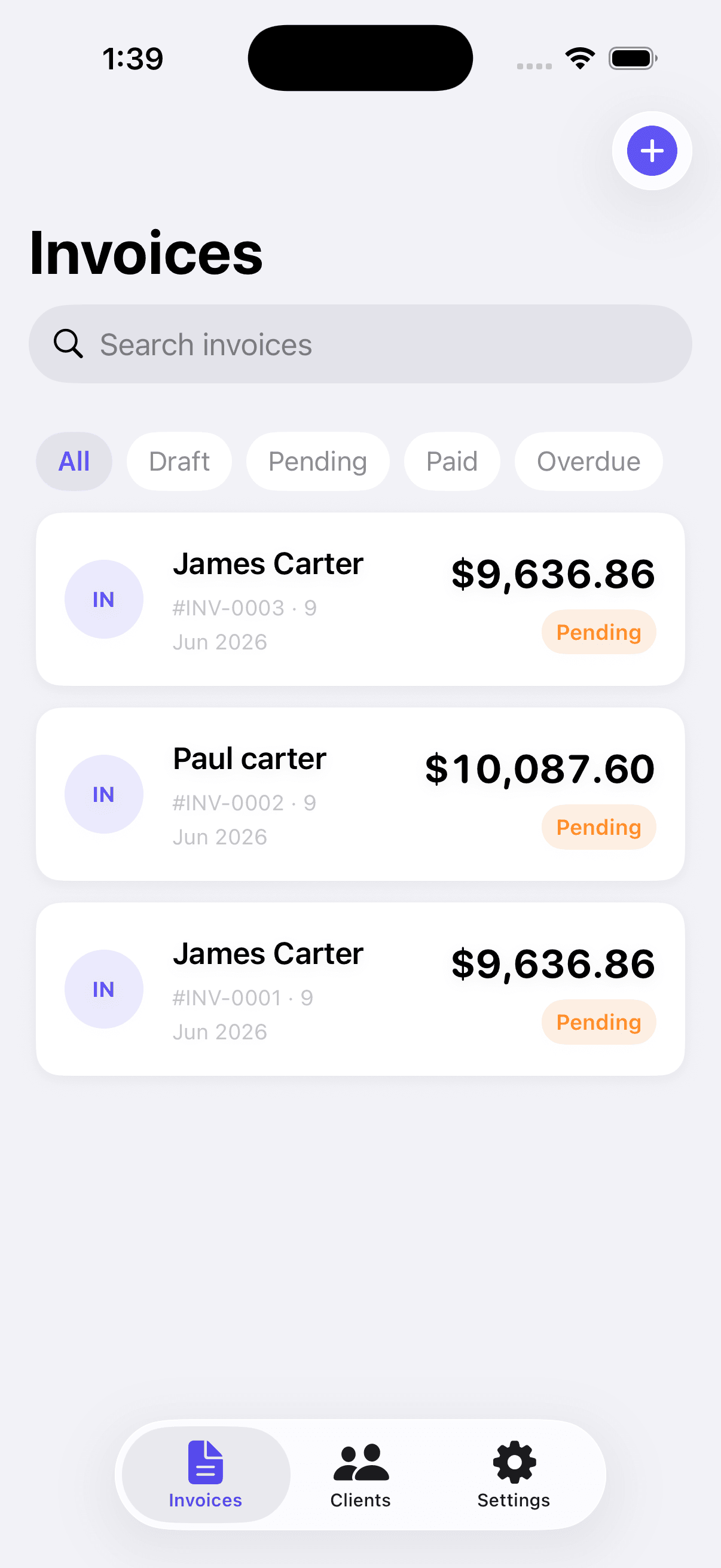 Invoice Generator app screenshot 2